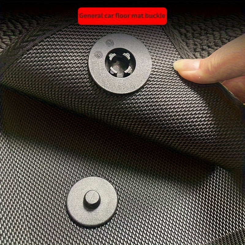 Universal Car Mat Fasteners 8 or 16 Pcs ABS Round Shape Secure Fit