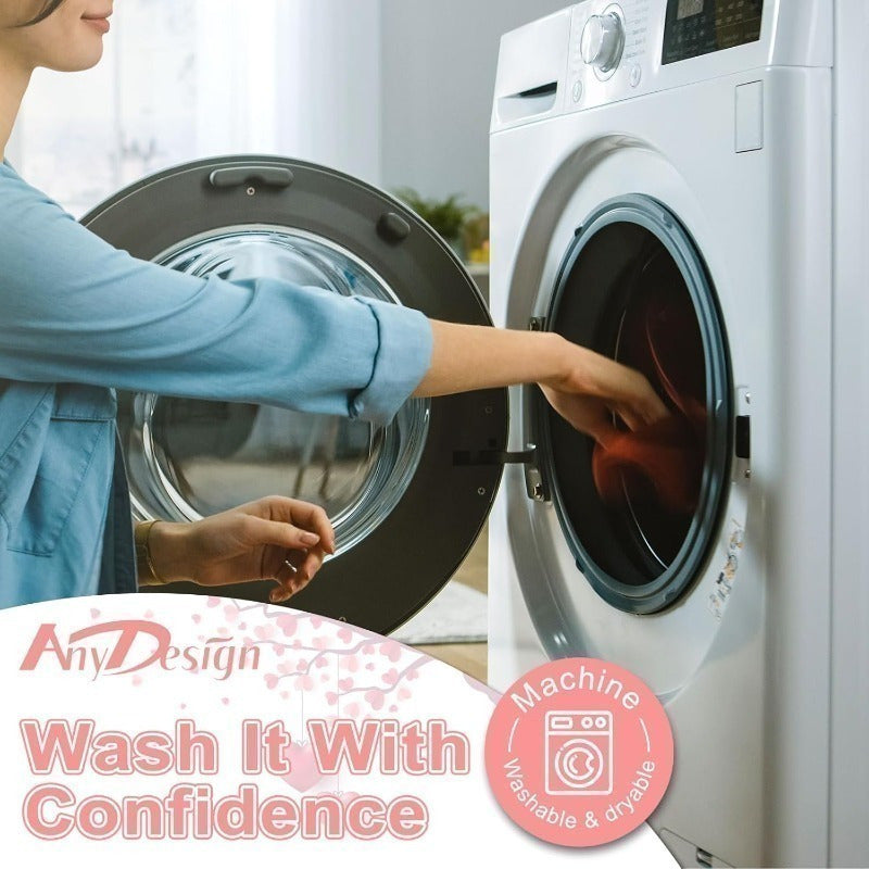 Cartoon Lemon and Blue White Vase Kitchen Towels Set of 2 Super Soft Polyester Dish Cloths