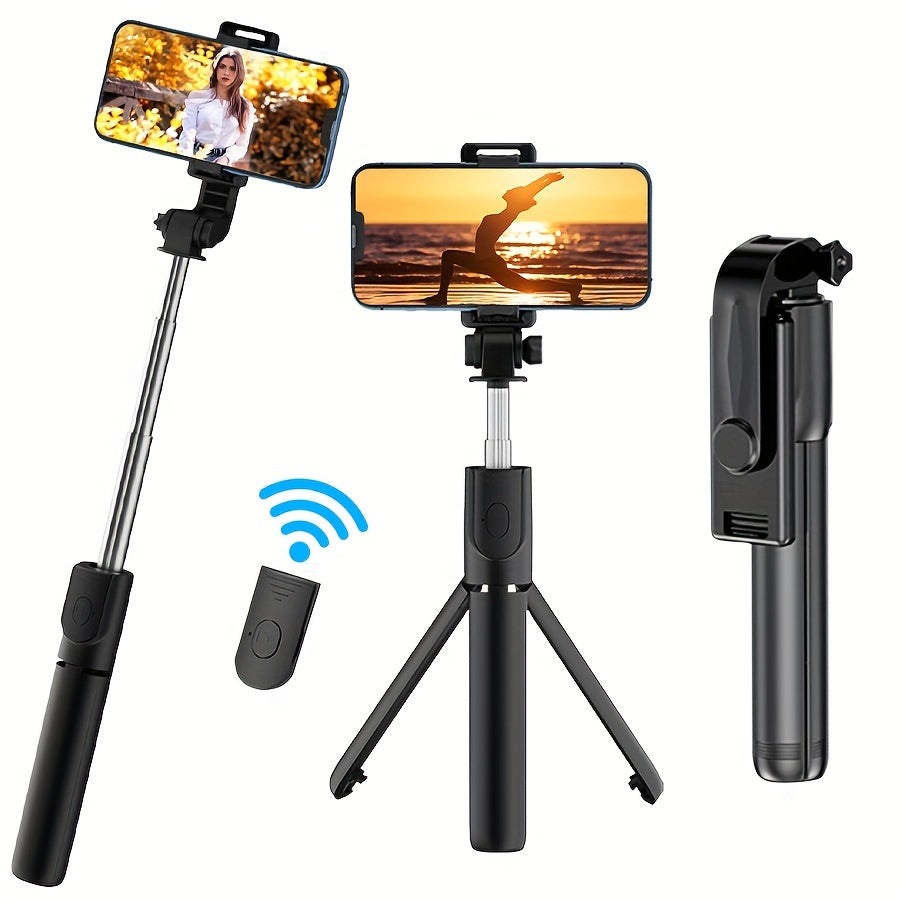 Wireless Selfie Stick Tripod with Remote Control for Smartphones