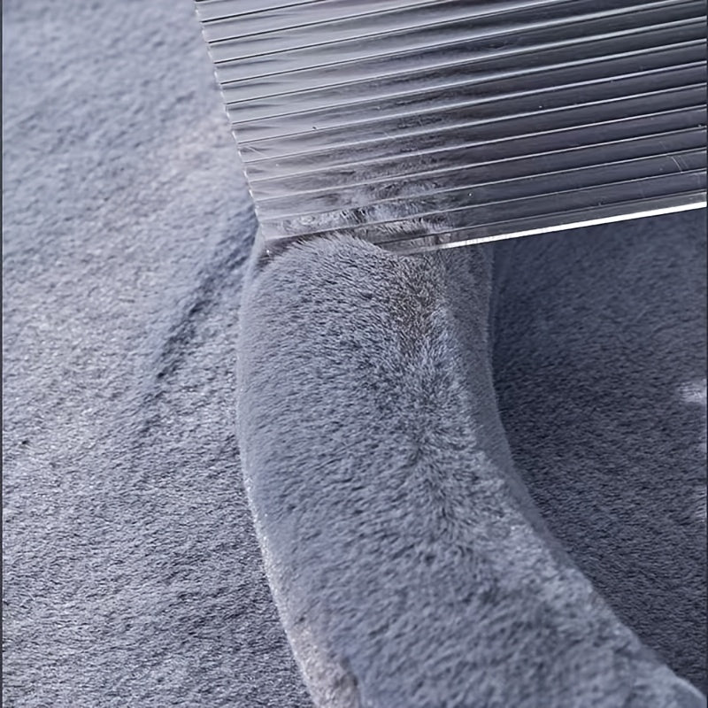 Универсальный чехол на руль из искусственного меха мягкий плюш серый и белый зимний тепло