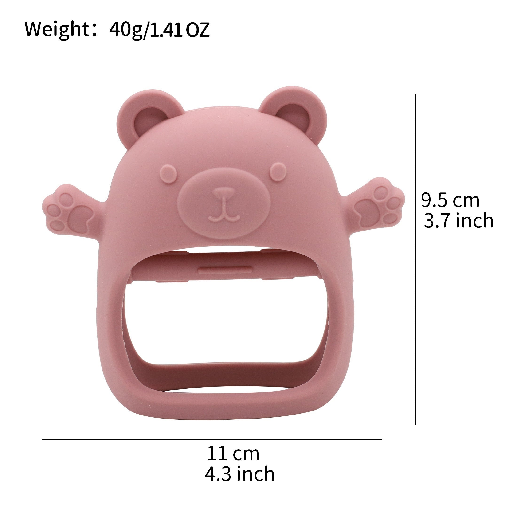 Baby Teething Toy Children's Silicone Bear Teether Gloves for Fall Prevention