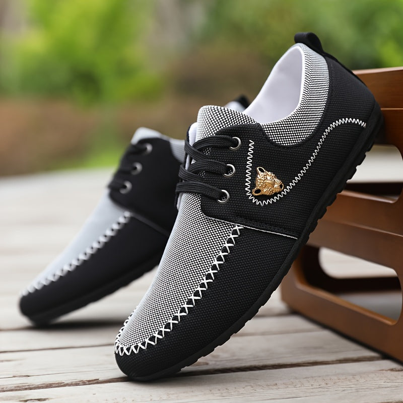 Men's Color Block Business Casual Non-Slip Dress Shoes for Outdoor Activities