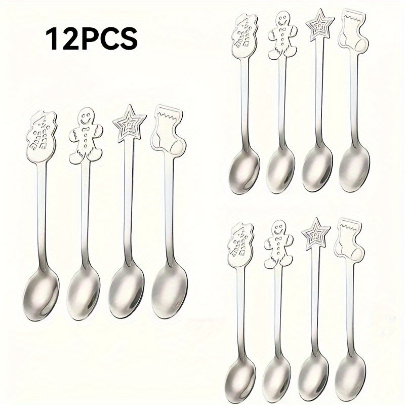 Set of 8/12/24 Stainless Steel Dessert Spoons Mirror Finish for Family Dining and Restaurants