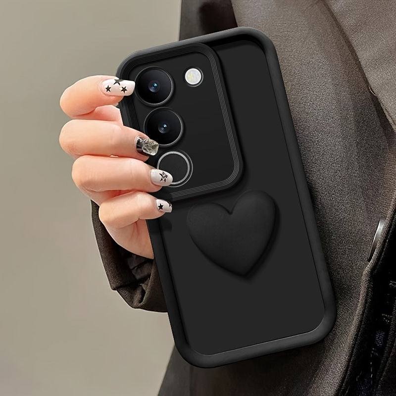 3D Love Heart Pattern TPU Phone Case for Samsung Galaxy S and A Series Full Body Protection