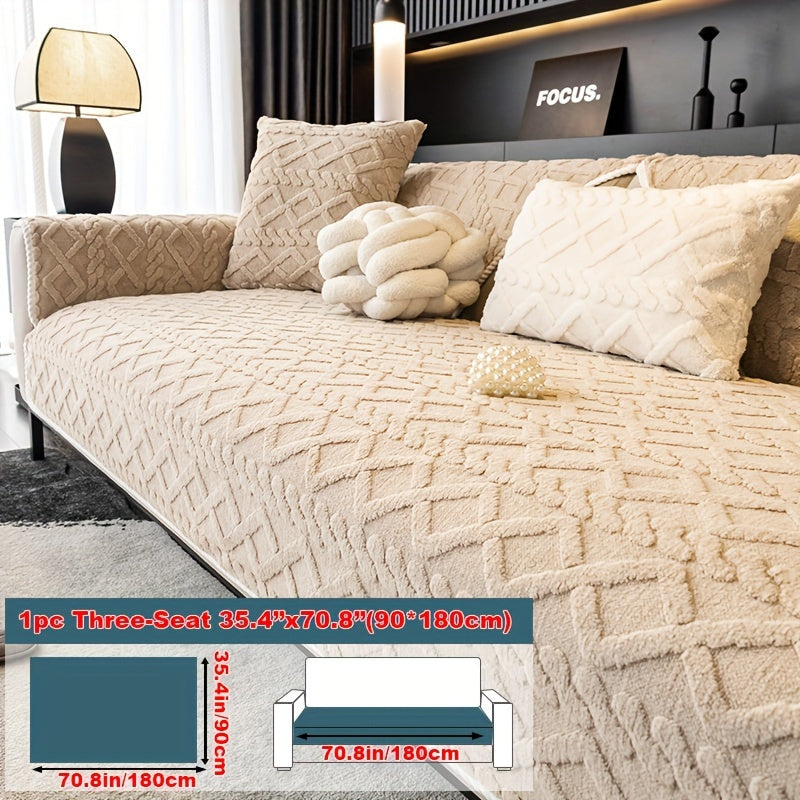 Нескользящая накидка на диван из велюра Shu, подходит для домашних животных, моется в машине, подходит для кресел и секционных диванов на 4 места