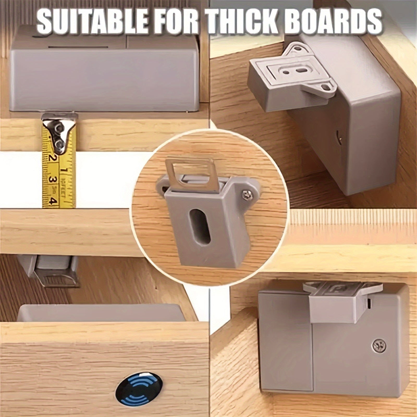 Electronic Cabinet Lock with Card and Keychains, Battery Powered, ABS Material