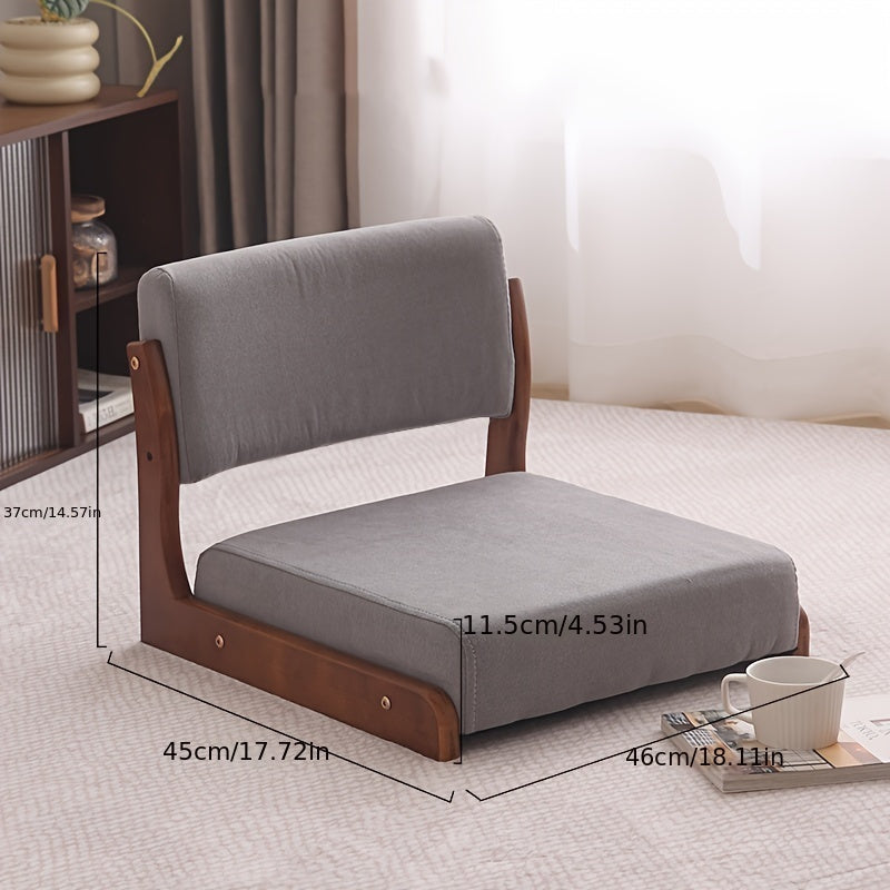 Silla moderna de imitación cuero con asiento y respaldo de madera para suelo