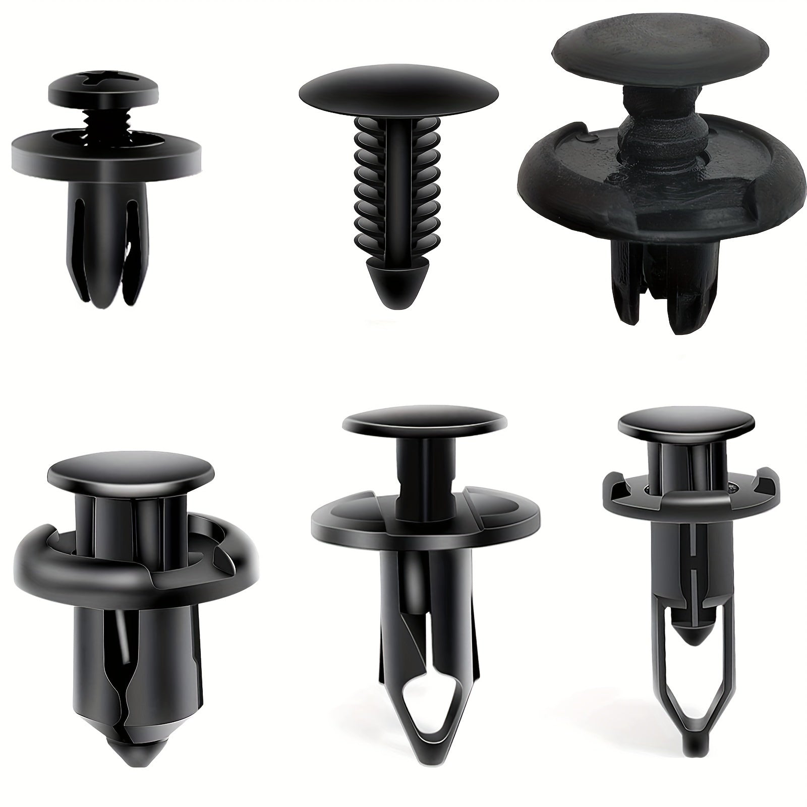 200Pcs Universal Car Fixing Clips Assortment 6mm-10mm Bumper Rivets