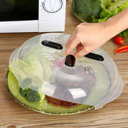 1-qismli mikroto'lqinli splatter qopqog'i, magnit ventilyatsiyali, toksik bo'lmagan plastik qopqoqdan tayyorlangan - pizza, kasserol va idishlarni isitish uchun mos keladi.