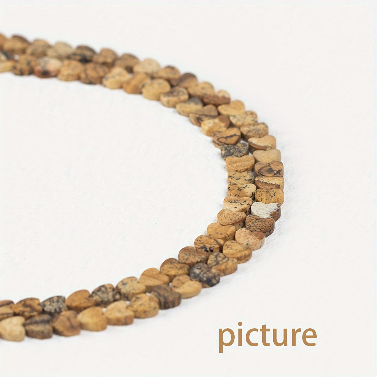 Juego de 20 cuentas de piedra natural con forma de corazón multicolor 6x2mm para hacer joyería