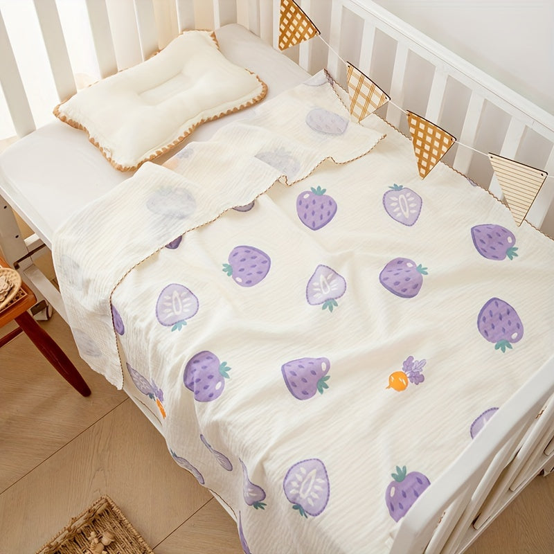 Infant Summer Thin Quilt Cover Breathable Full Gauze Wrinkle Cloth Air-Conditioned Room