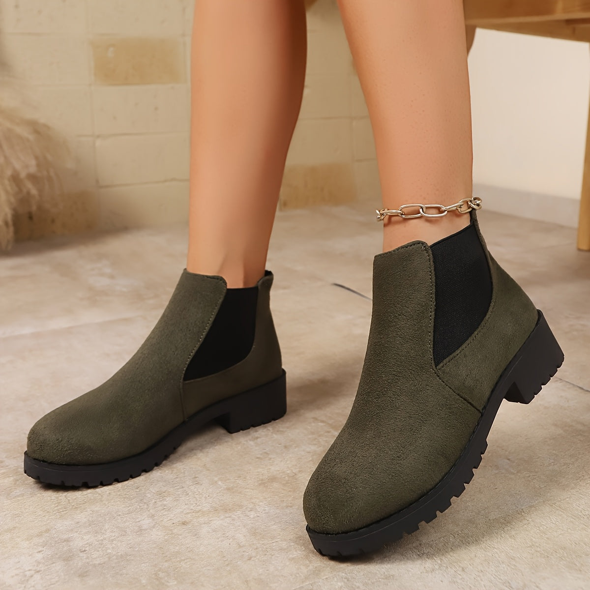 Women's Ankle Boots Retro Style Warm Flat Wide Width Shoes