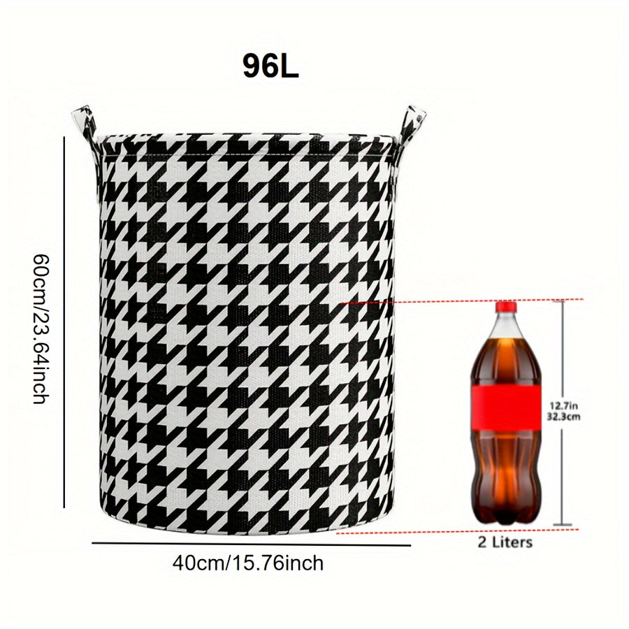 Gran cesto de ropa de tela con asas, 96L, cesta de almacenamiento plegable para juguetes y baño