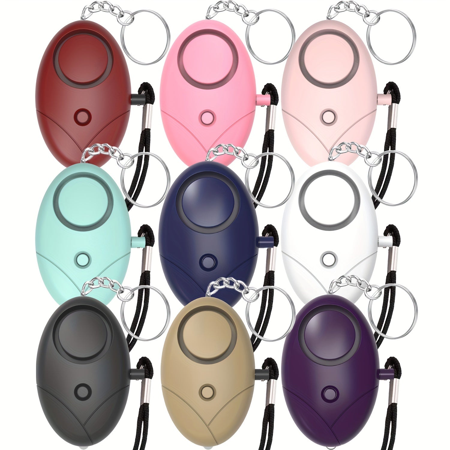 Women Men Elderly Personal Safety Alarm Keychain with LED Light 130DB