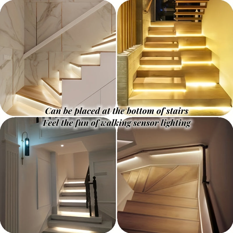 LED Motion Sensor Cabinet Light Wireless Rechargeable Under Counter Closet Night Lighting