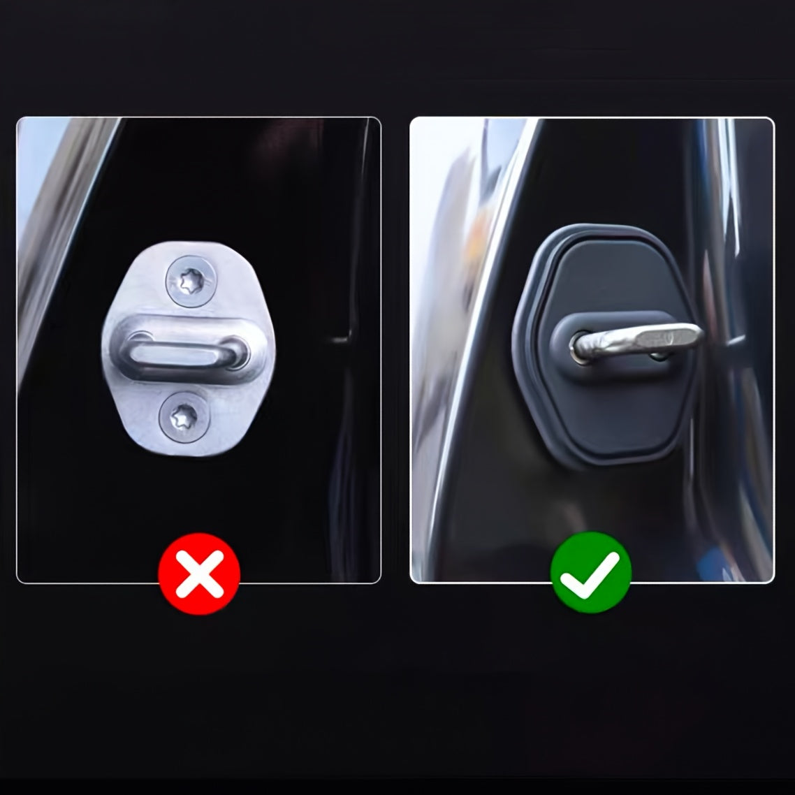 Cubierta de silicona para cerradura de puerta de coche, resistente a arañazos, duradera, accesorio, lado derecho