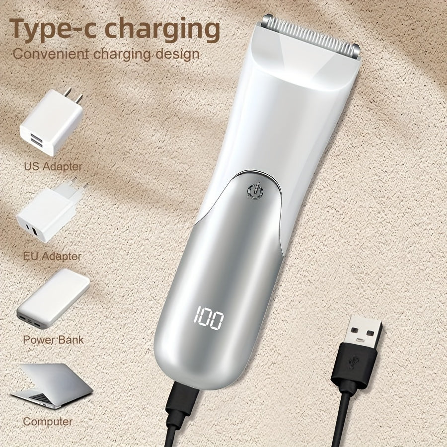 erkaklar uchun qorin sohasidagi sochlarni kesuvchi elektr, suv o'tkazmaydigan, himoyalashli raser