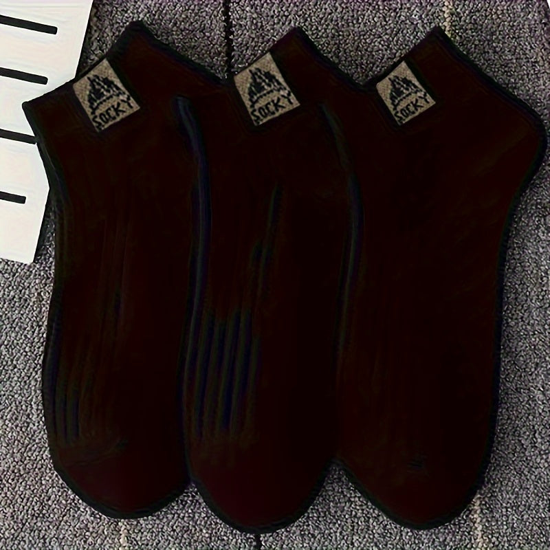 Women’s Crew Socks 5 Pairs Breathable Cotton-Polyester Knit Short Socks