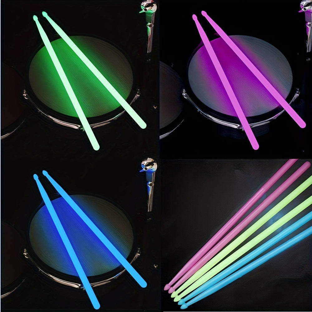 Fluorescent Green Nylon Light-Up Drumsticks for Professionals and Beginners