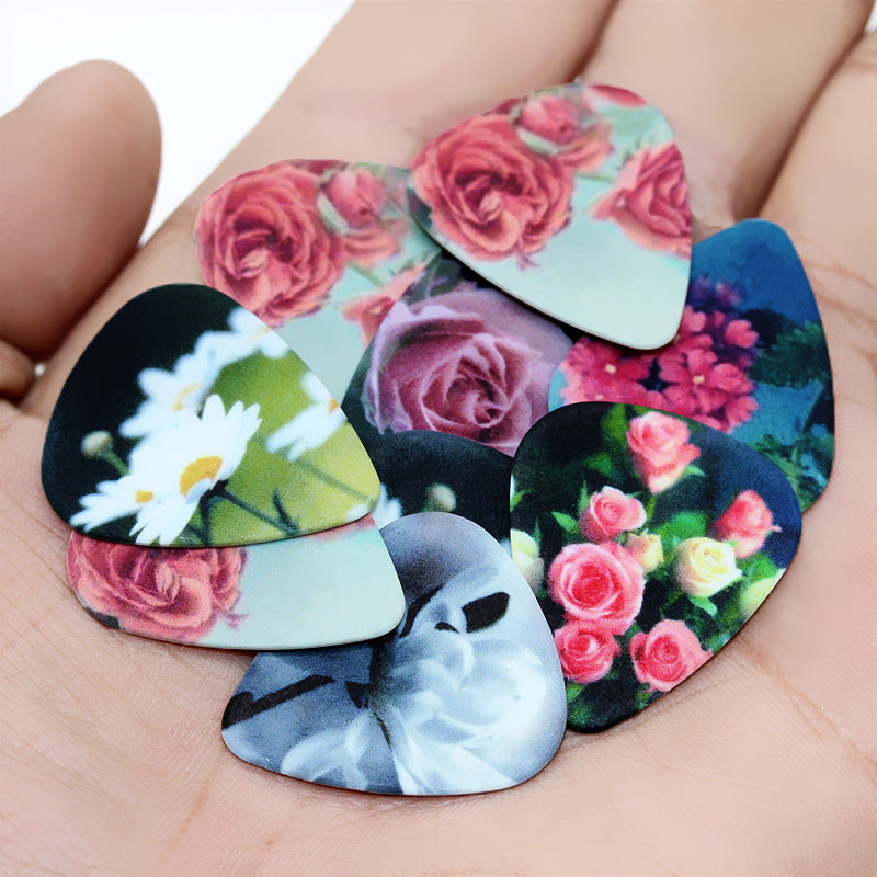 10 Colorful Cartoon Zombie Guitar Picks PVC 0.46/0.71/1.0mm for Acoustic Bass Ukulele