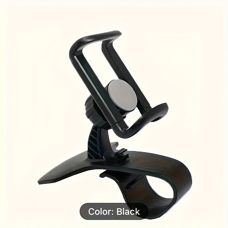 Universal Car Dashboard Phone Holder Sturdy ABS Clip-On Mount Adjustable