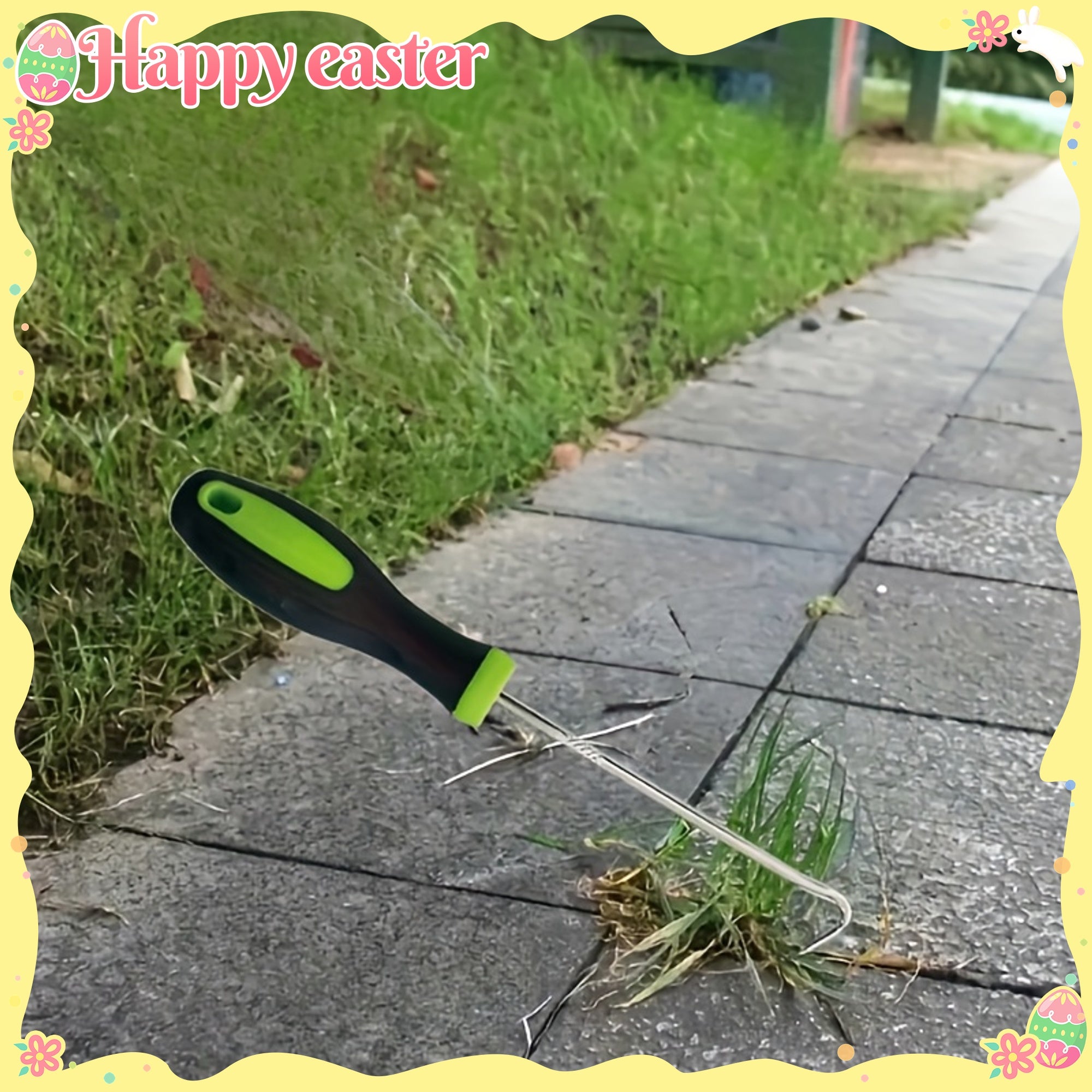 Heavy-Duty Metal Weed Puller Tool Durable Garden Weed Remover for Lawn