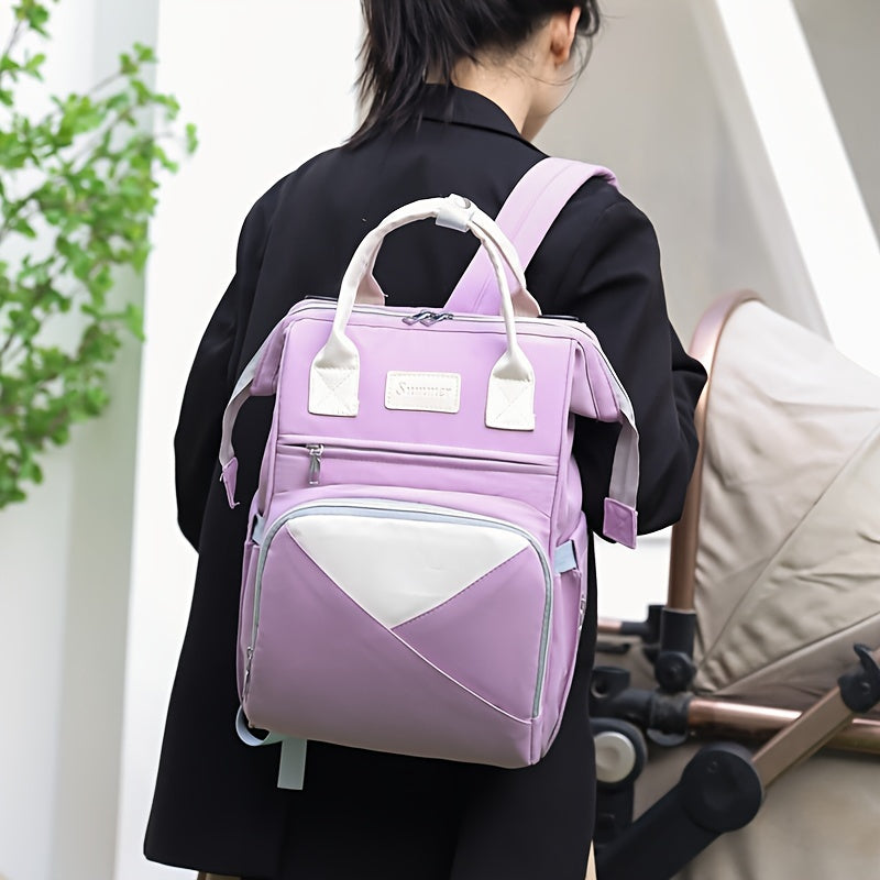 Bolso de doble hombro con compartimento aislado de gran capacidad para madres, mochila de viaje