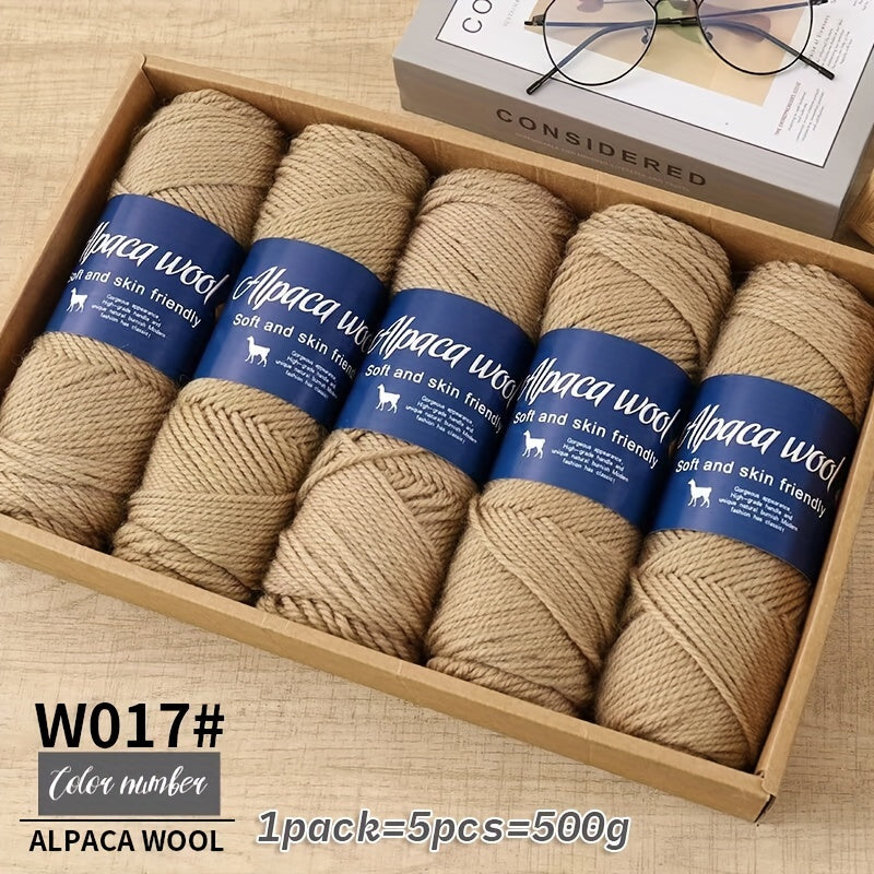 Multicolor Alpaca Wool Yarn Bundle 95 Percent Alpaca 5 Percent Polyester 100g Balls for Knitting Crocheting Winter Crafts