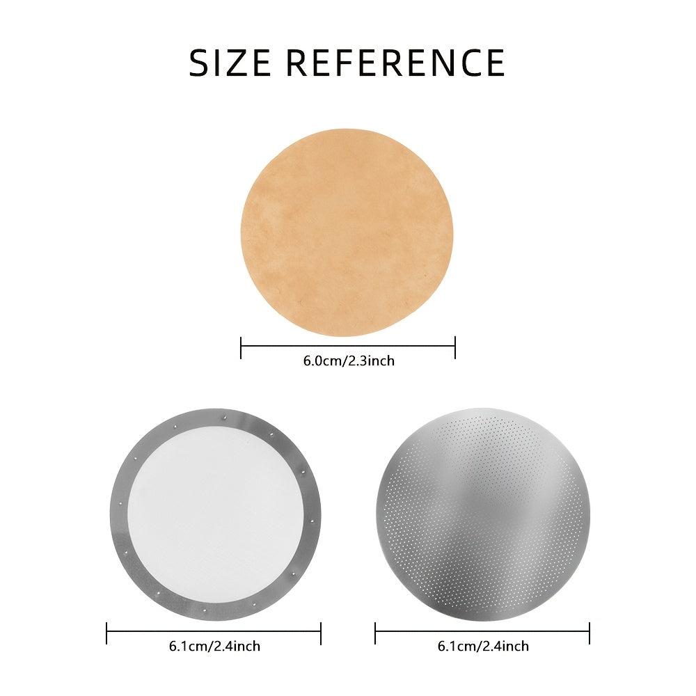 Stainless Steel Coffee Filter for AeroPress Reusable Mesh Filter with Paper Options