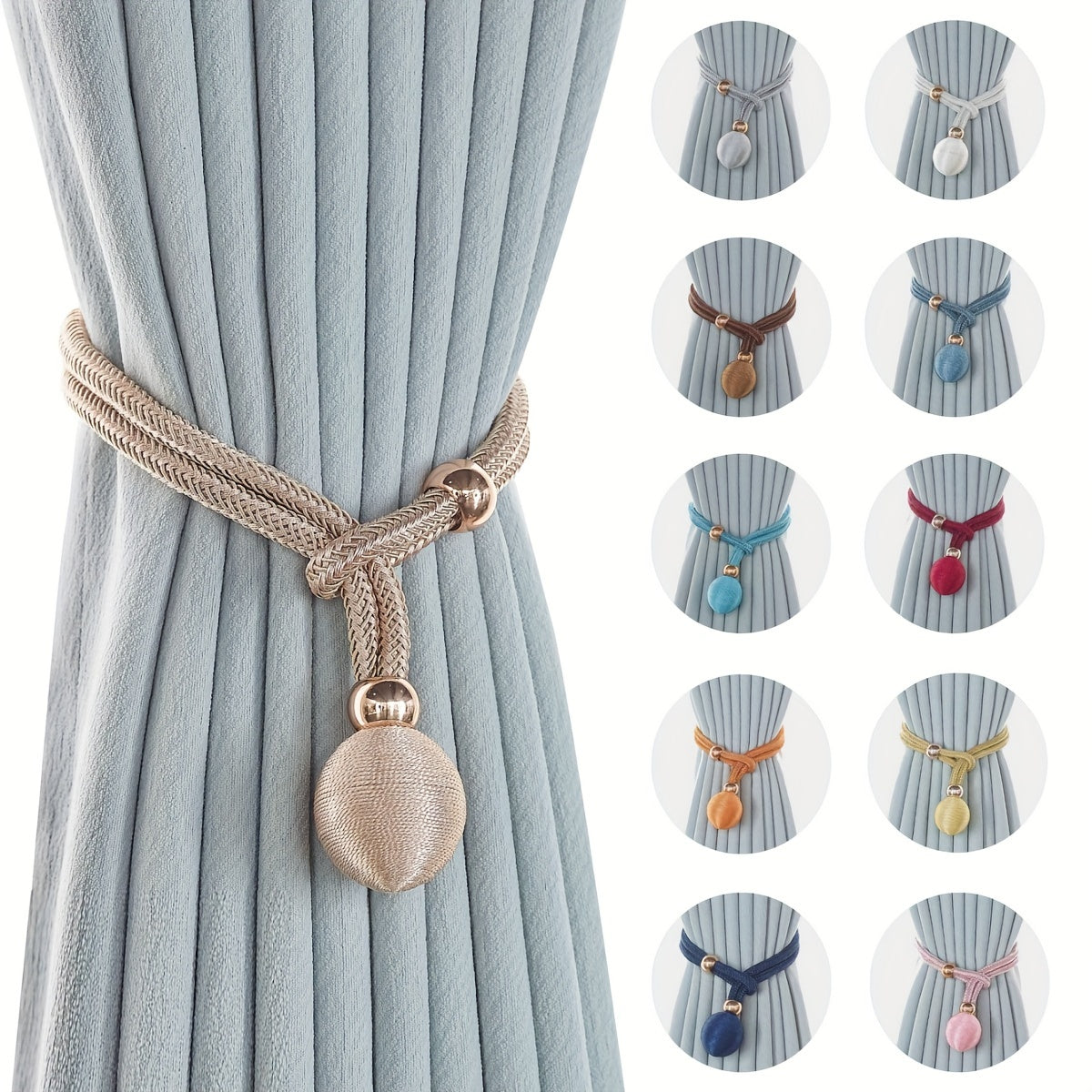 Egg-Shaped Curtain Tieback for Bedroom Living Room or Dining Room Decor