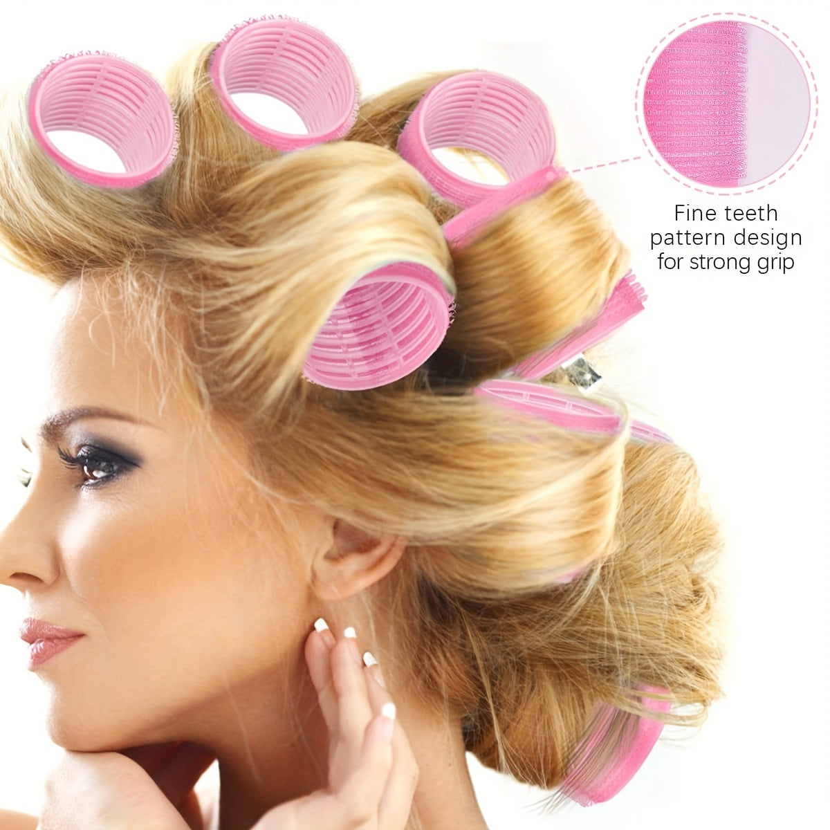 26-Piece Large Hair Roller Set with Self-Clipping Curlers and Clips for DIY Styling