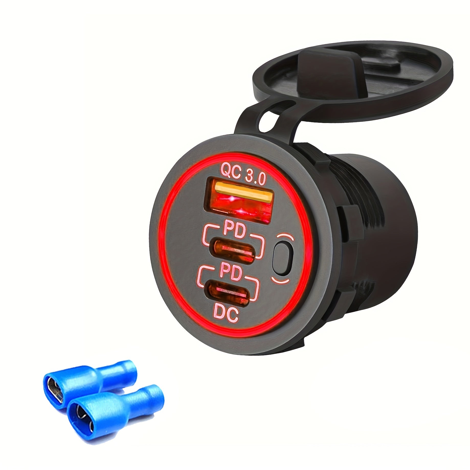 Avtomobil USB Tez Zaryadlovchi Uch Portli Type-C PD QC 3.0 Transportlar Qayiqlar uchun