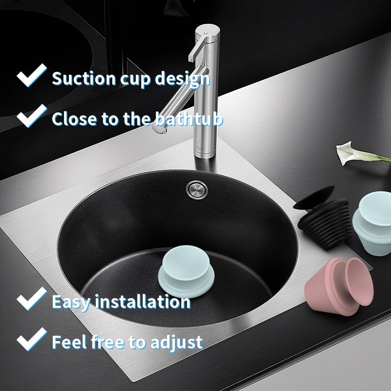 Tapón de drenaje de silicona con ventosa para desagües de cocina y baño