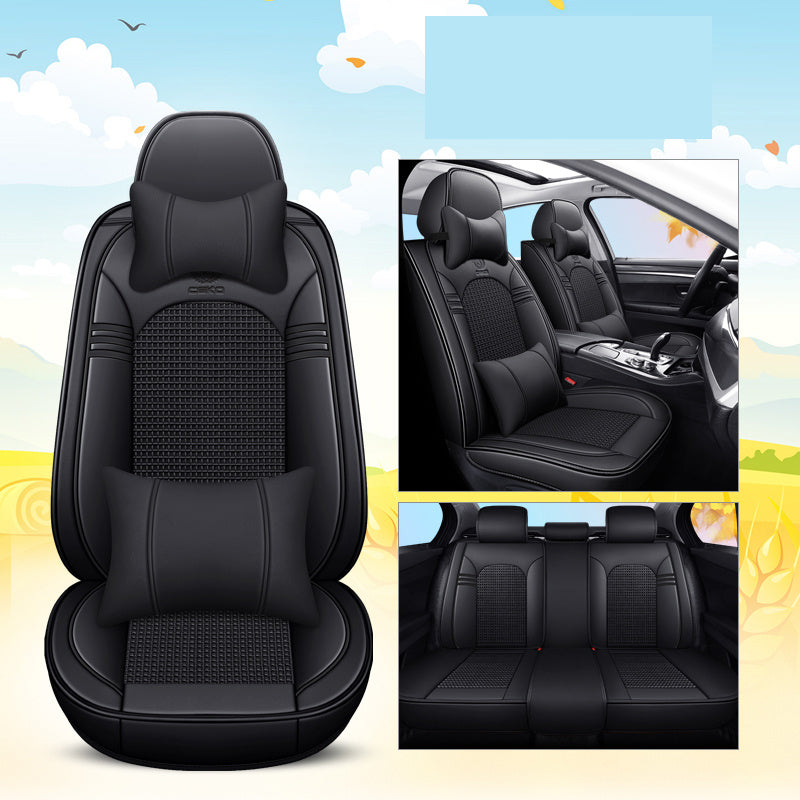 Universal Car Seat Cushion Cover Synthetic Leather Breathable All-Season Seat Pad