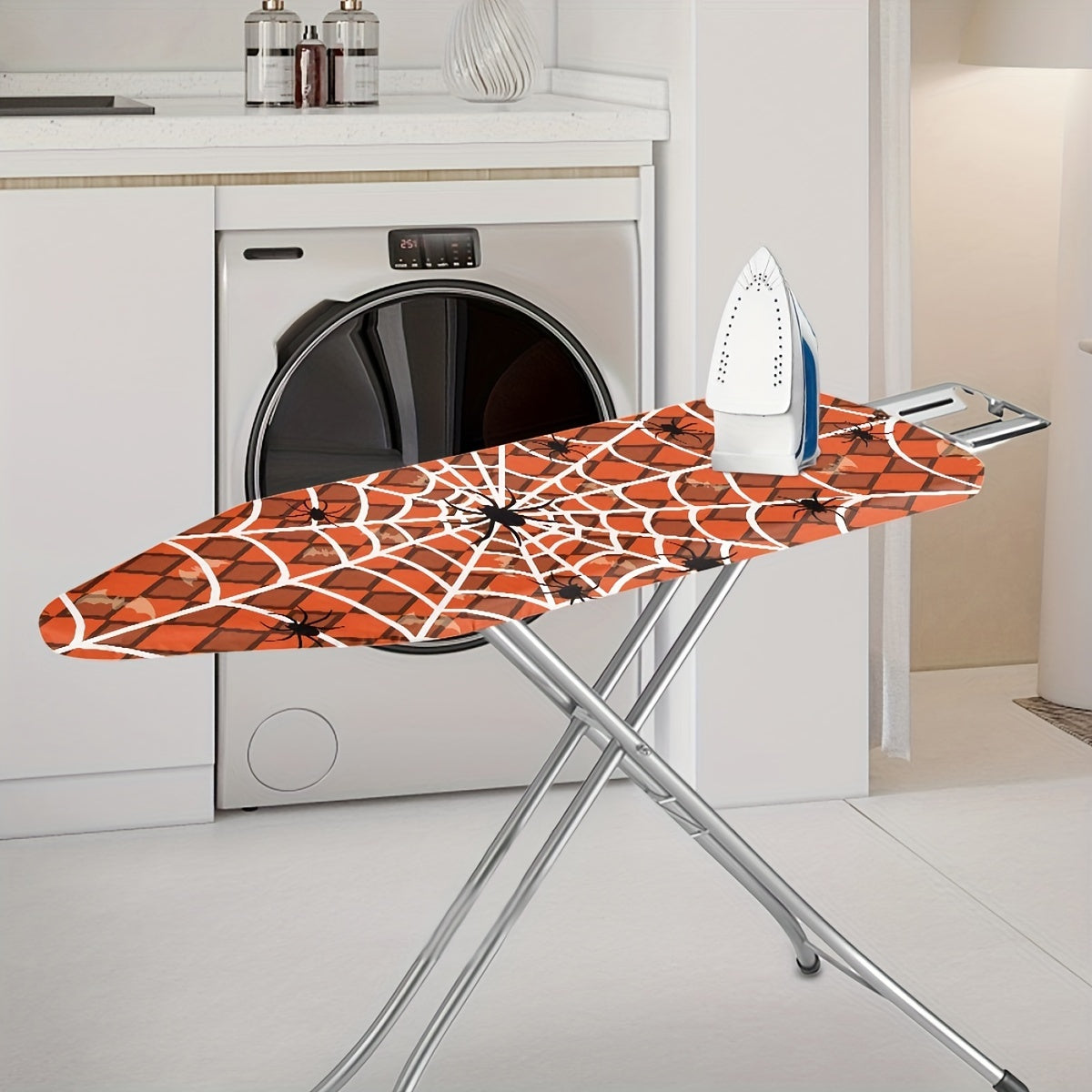 Ironing Board Cover with Elastic Edges for Standard Size Boards Dust Protection Halloween Decor