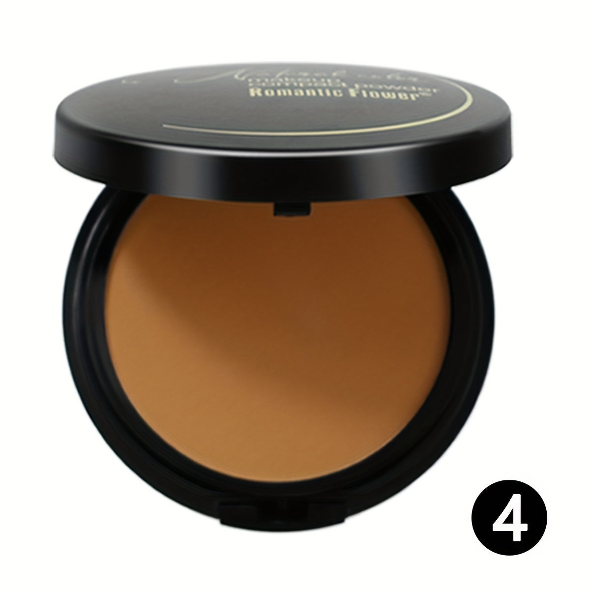 Polvo prensado mate para mujer, resistente al agua, cobertura total para piel oscura