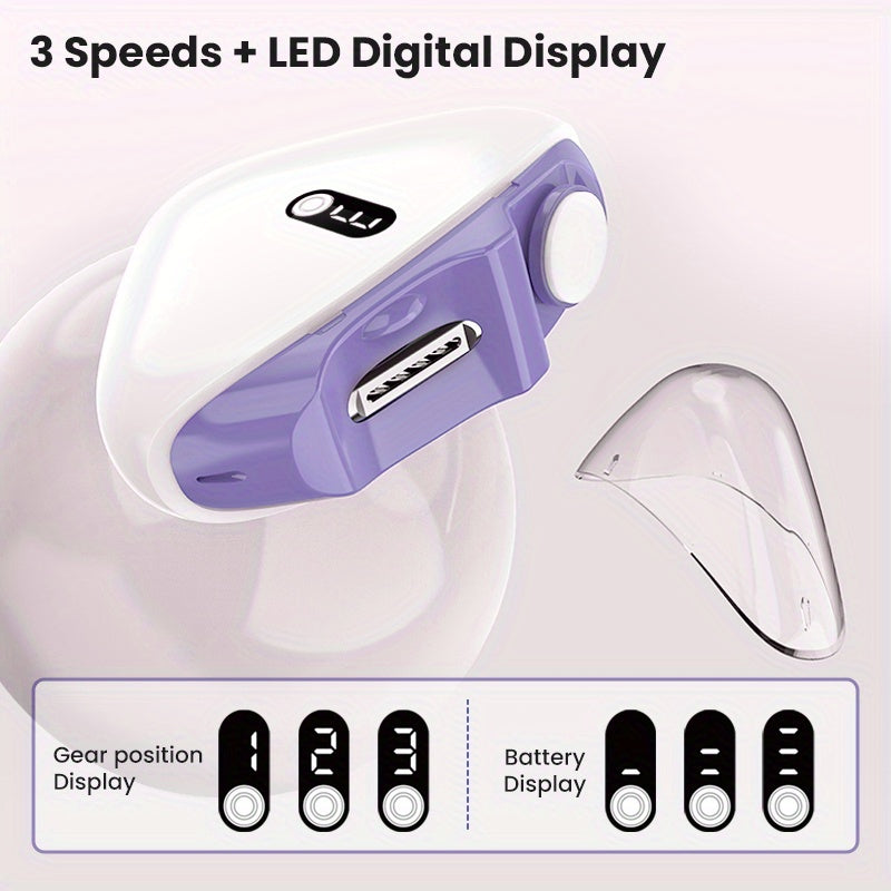 Electric Nail Clipper with 3-Speed Adjustable LED Light for Manicures and Nail Care in Travel and Home