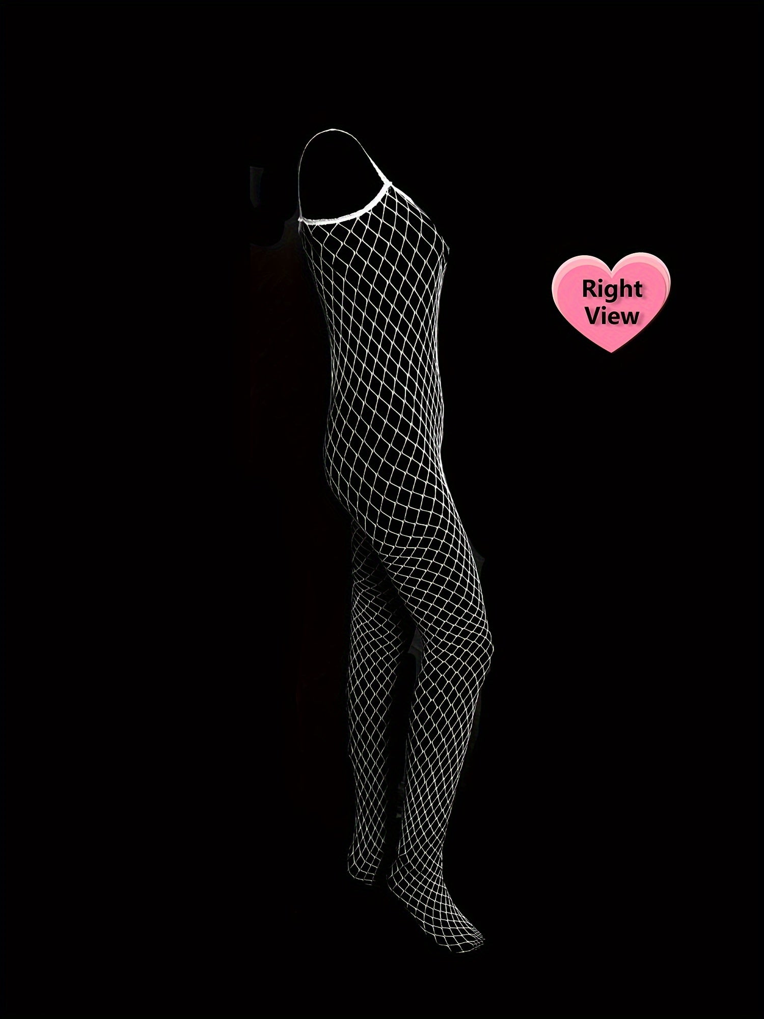 Women's Luminous Fishnet Bodystockings Open Crotch Plus Size Jumpsuits