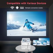 Proyector inteligente Android 12 Pantalla táctil 1080P compatible 4K para cine en casa