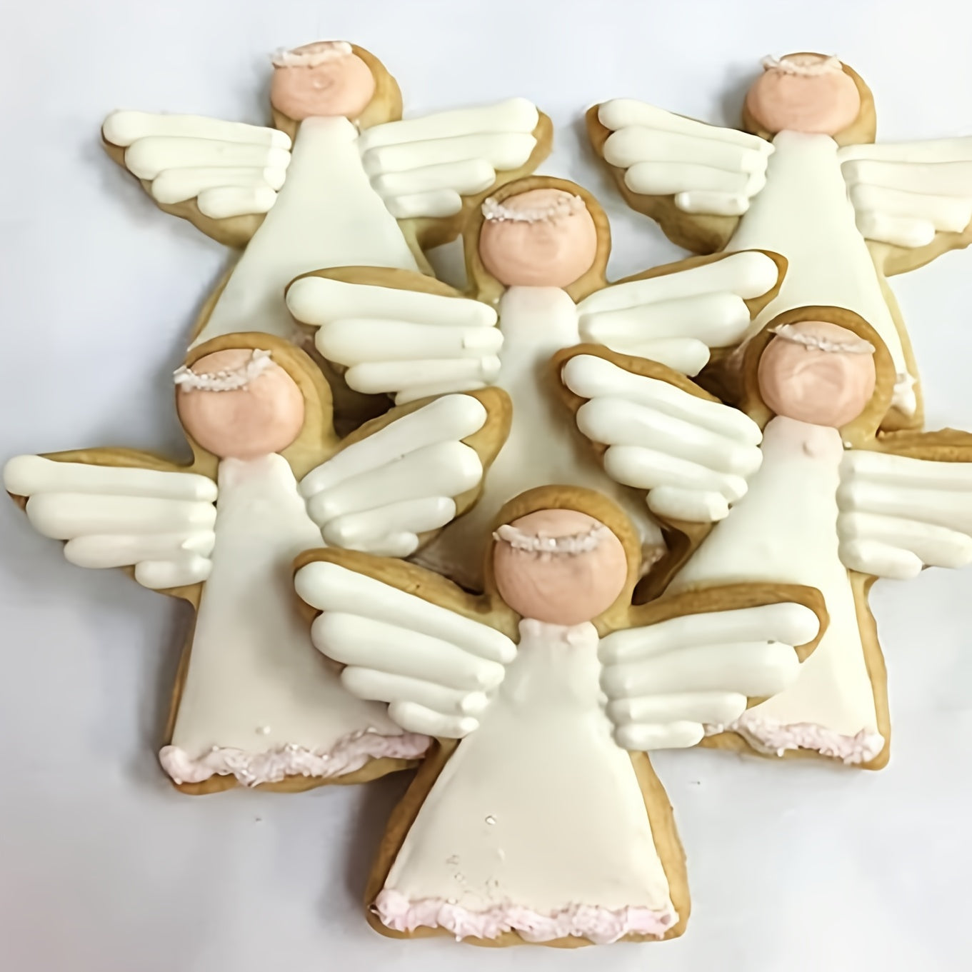 Set of 3 Stainless Steel Biscuit Cutters Angel Cupid Pastry Mold for Cookies and Cakes