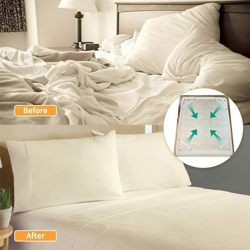 Set of 4 Bed Sheet Clips Adjustable Mattress Sheet Holders Bed Cover Secure Clips
