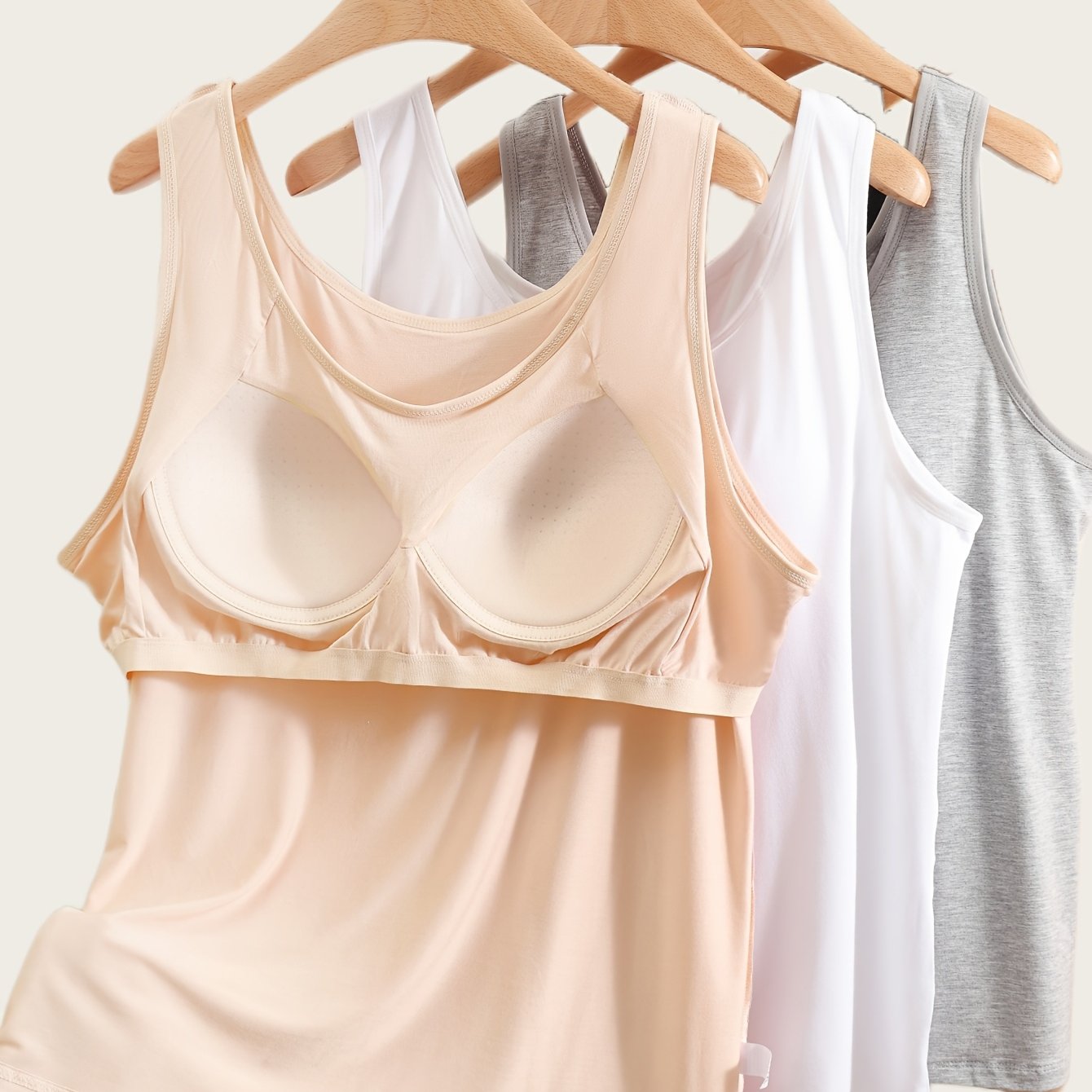 Женские майки-туники больших размеров с эластичным материалом и встроенным бюстгальтером, повседневная ночная одежда для всех сезонов