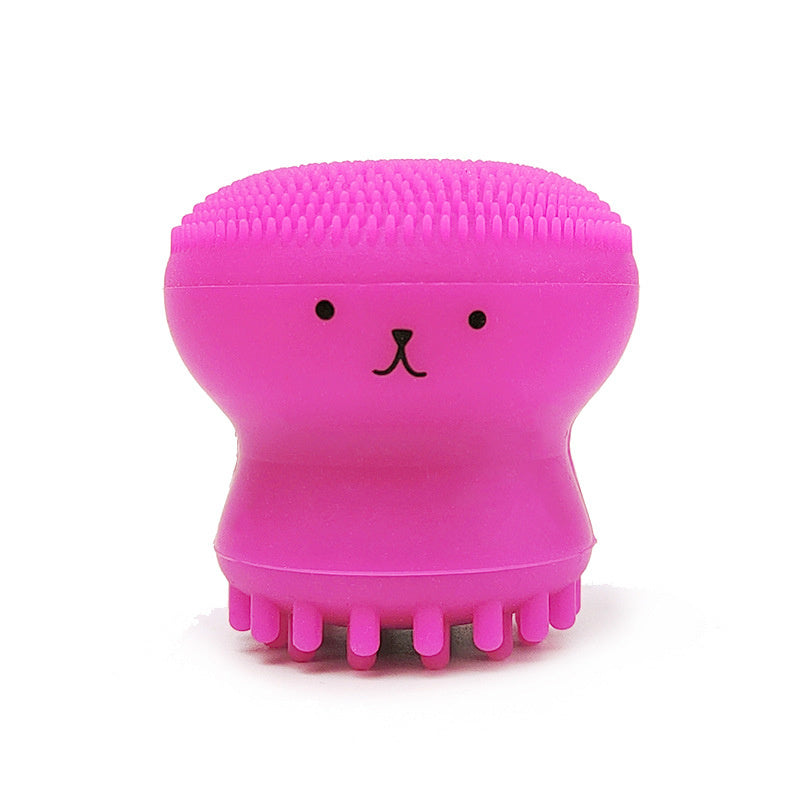 Unisex Silicone Facial Cleansing Brush Octopus Shape Deep Clean Scrubber