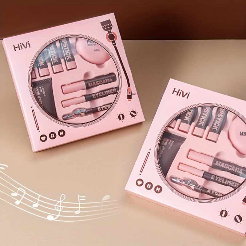 Набор косметики в подарок для женщин с помадой, BB-кремом, прессованной пудрой, подводкой для глаз и тушью для маминого дня