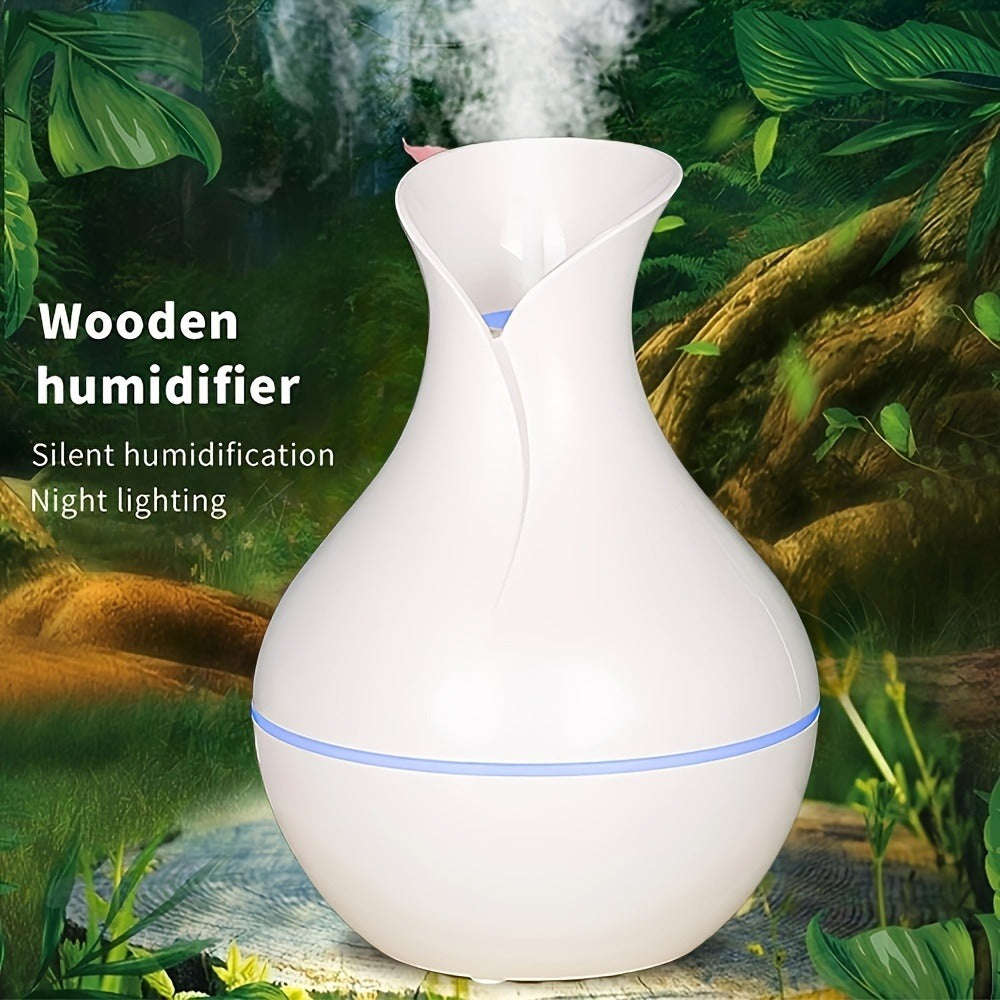 Humidificador portátil de madera para dormitorio y oficina niebla fría mini
