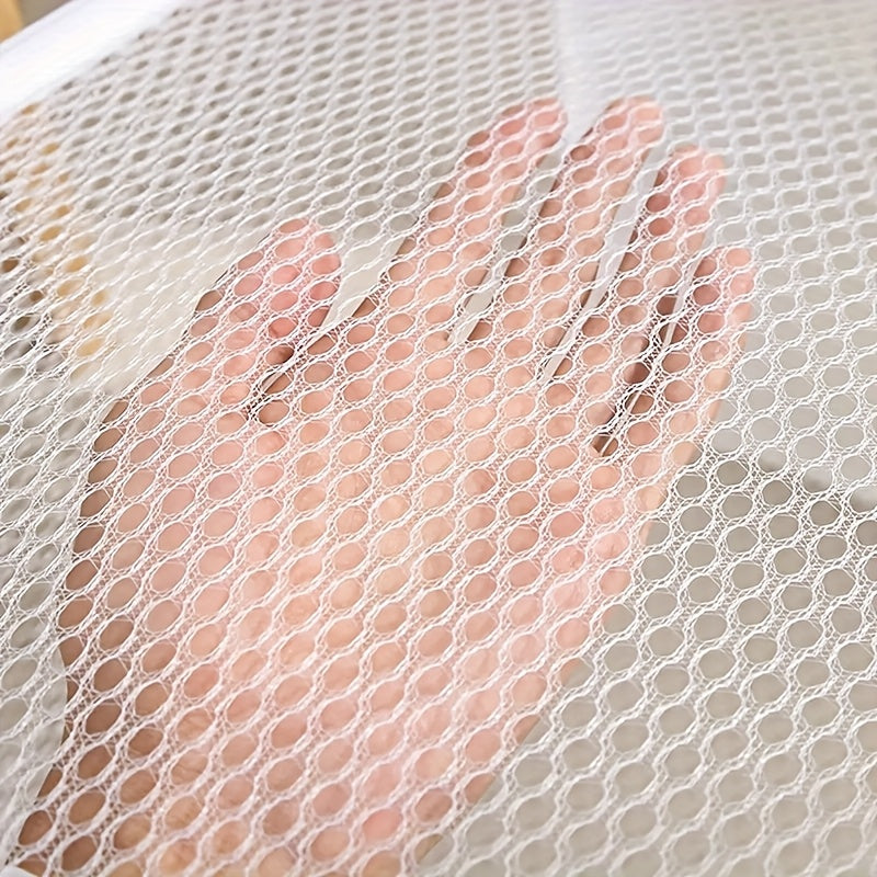 Rectangular Mesh Laundry Basket with Handles for Household Storage and Organization