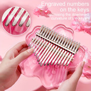Cherry Blossom Crystal Kalimba 17 or 21 Keys Acrylic Body with Case Included