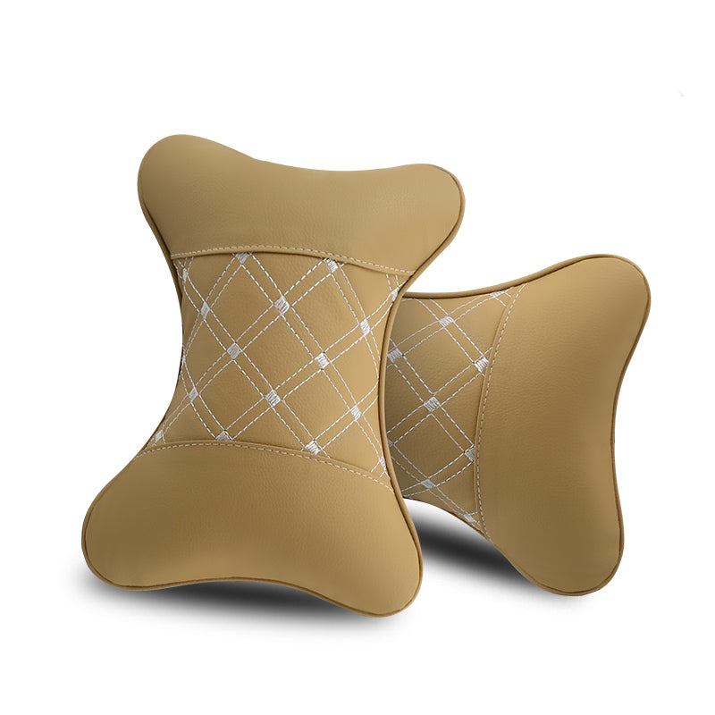Unisex Synthetic Leather Car Headrest Cushion for Fatigue Relief
