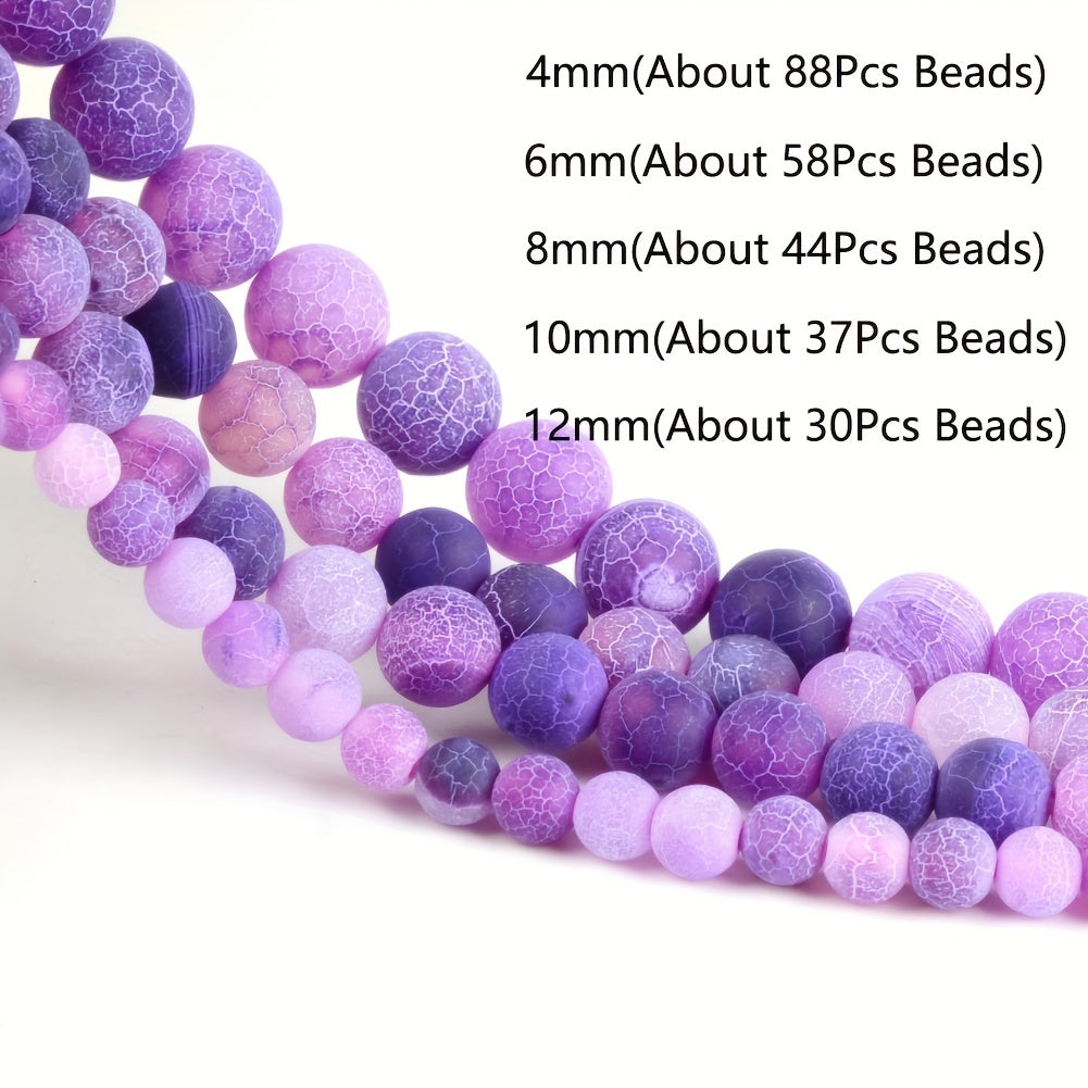 Tabiiy rang-barang shisha agate tanelari 4/6/8/10mm, zargarlik buyumlari uchun taqinchoqlar va uzuklar qilish