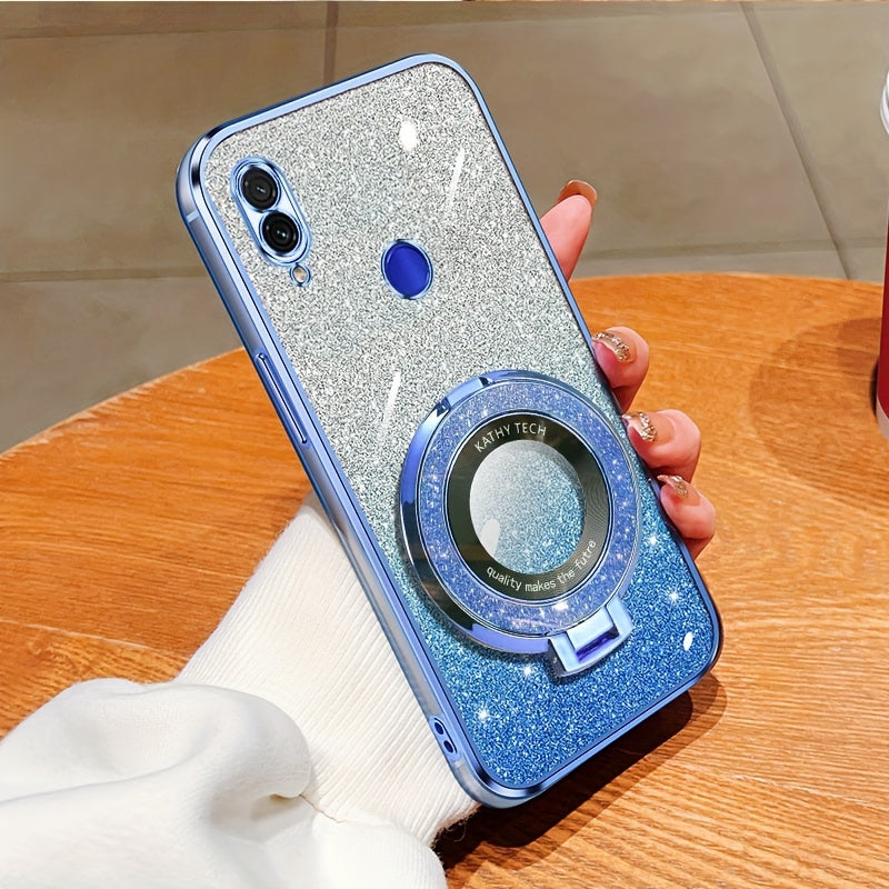 Glitter Magnetic Suction Phone Case for Redmi Note Series TPU Drop Proof